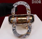 Fortok Dior Lady Dior Mini Bag in Snakeskin 17*15*7cm - 3