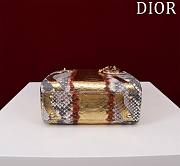 Fortok Dior Lady Dior Mini Bag in Snakeskin 17*15*7cm - 2