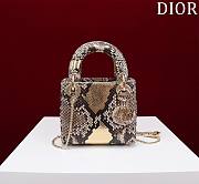 Fortok Dior Lady Dior Mini Bag In Python Leather 17*15*7cm - 1