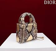 Fortok Dior Lady Dior Mini Bag In Python Leather 17*15*7cm - 5