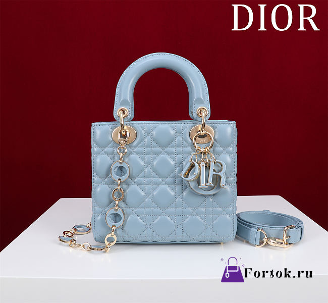 Fortok Dior Lady Dior In blue 20 x 17 x 8 cm - 1