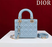 Fortok Dior Lady Dior In blue 20 x 17 x 8 cm - 4