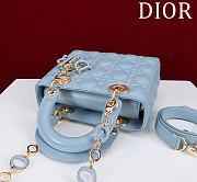 Fortok Dior Lady Dior In blue 20 x 17 x 8 cm - 5