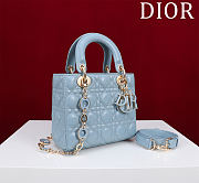 Fortok Dior Lady Dior In blue 20 x 17 x 8 cm - 2