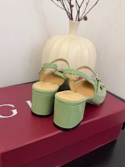 Fortok Gucci Horsebit Slingback Heels 6.5 cm Baby Green - 5