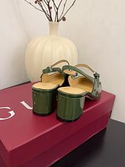 Fortok Gucci Horsebit Slingback Heels 6.5 cm Avocado Green  - 3