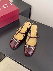 Fortok Gucci Horsebit Slingback Heels 6.5 cm Rouge - 1