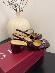 Fortok Gucci Horsebit Slingback Heels 6.5 cm Rouge - 6
