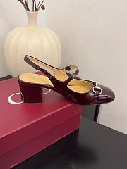 Fortok Gucci Horsebit Slingback Heels 6.5 cm Rouge - 5