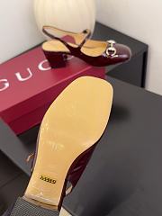 Fortok Gucci Horsebit Slingback Heels 6.5 cm Rouge - 4