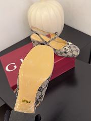 Fortok Gucci Horsebit Slingback Heels 6.5 cm GG Supreme Canvas Navy - 5