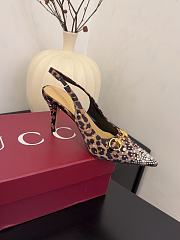 Gucci Pointed-Toe Slingback Pumps with Leopard Print and Crystal Embellishments - 4