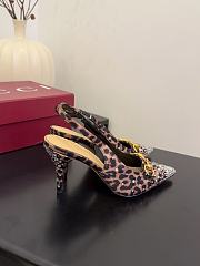 Gucci Pointed-Toe Slingback Pumps with Leopard Print and Crystal Embellishments - 3