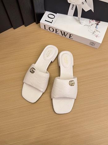 Fortok Gucci Slippers White