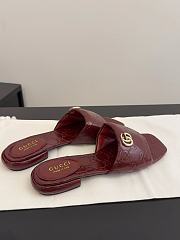Fortok Gucci Slippers Rouge - 5