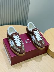 Fortok Gucci Interlocking G Suede Sneakers Dark Chocolate - 1