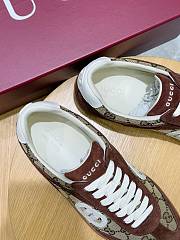 Fortok Gucci Interlocking G Suede Sneakers Dark Chocolate - 6