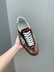 Fortok Gucci Interlocking G Suede Sneakers Dark Chocolate - 5