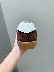 Fortok Gucci Interlocking G Suede Sneakers Dark Chocolate - 4