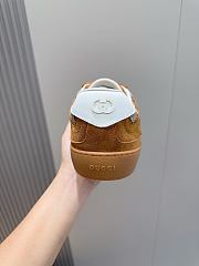 Fortok Gucci Interlocking G Suede Sneakers Brown - 4