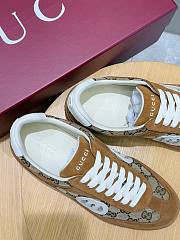 Fortok Gucci Interlocking G Suede Sneakers Brown - 3