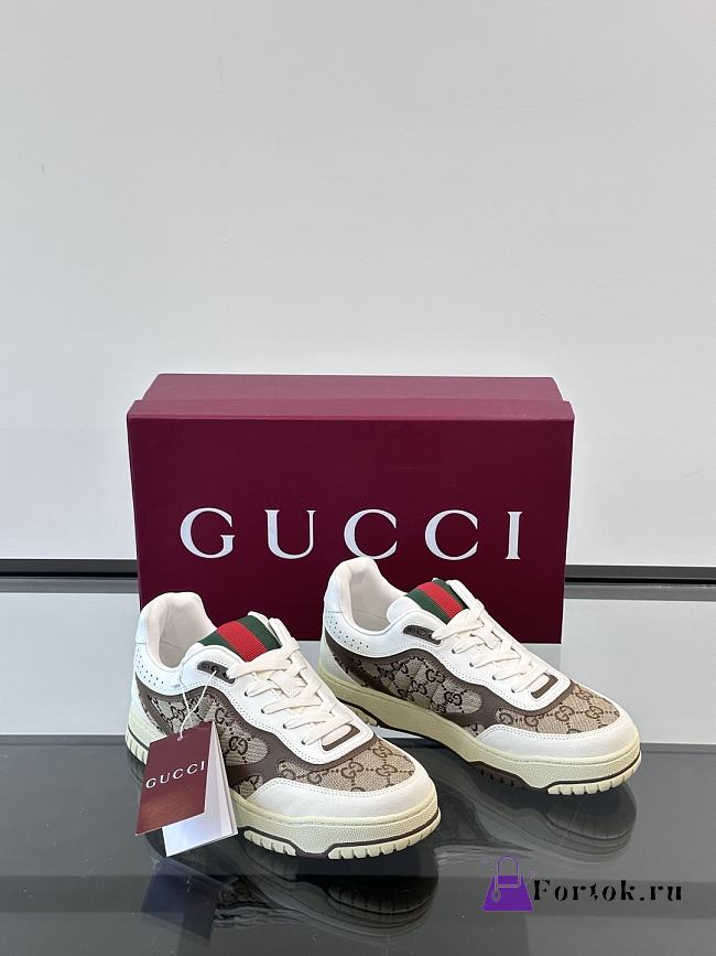 Fortok Gucci Re-Web sneaker Brown - 1
