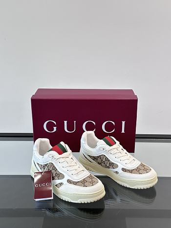 Fortok Gucci Re-Web sneaker Beige and ebony Original GG canvas