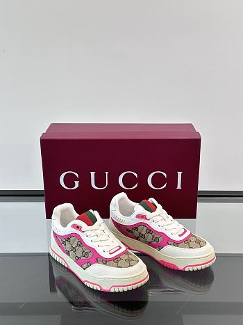 Fortok Gucci Re-Web sneaker Pink Original GG canvas