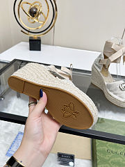 Fortok Gucci Marmont Wedges GG Canvas Grey  - 2