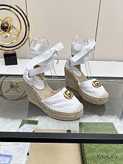 Fortok Gucci Marmont Wedges Leather White - 1