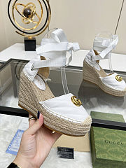 Fortok Gucci Marmont Wedges Leather White - 4