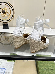 Fortok Gucci Marmont Wedges Leather White - 3