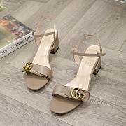 Fortok Gucci Marmont Slingback High Heels 5cm Ebony - 1