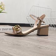 Fortok Gucci Marmont Slingback High Heels 5cm Ebony - 5