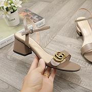 Fortok Gucci Marmont Slingback High Heels 5cm Ebony - 4