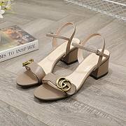 Fortok Gucci Marmont Slingback High Heels 5cm Ebony - 3