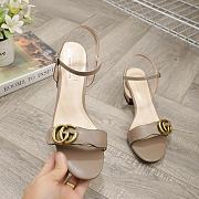Fortok Gucci Marmont Slingback High Heels 5cm Ebony - 2