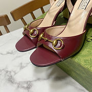 Fortok Gucci Marmont Slingback High Heels 5cm Rouge - 2