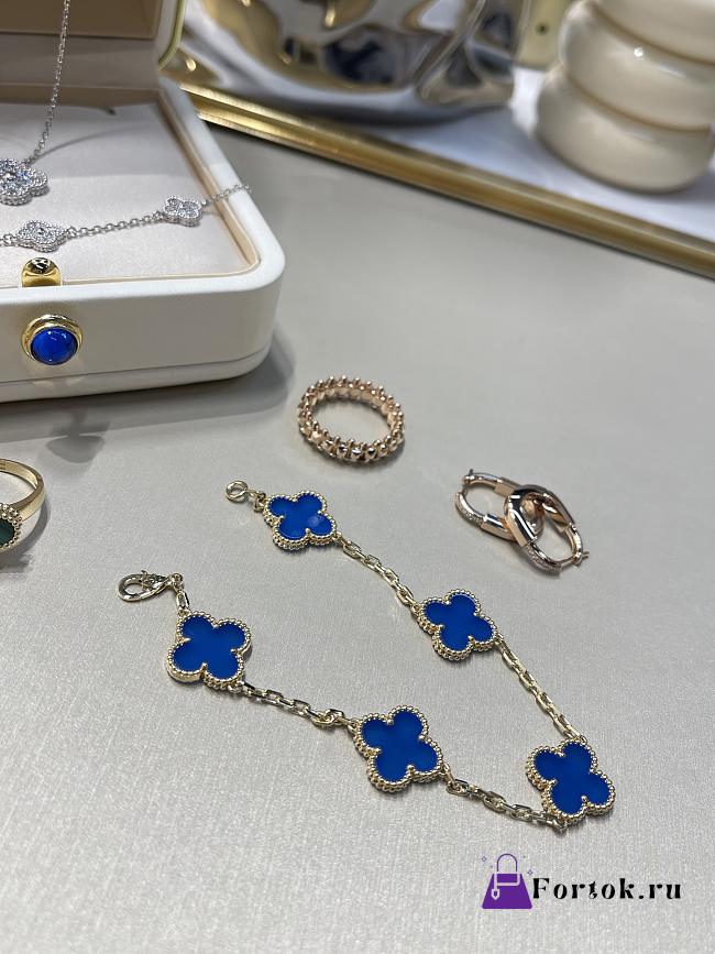 Fortok Van Cleef & Arpels Vintage Alhambra Bracelet Blue  - 1