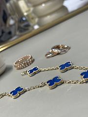 Fortok Van Cleef & Arpels Vintage Alhambra Bracelet Blue  - 6