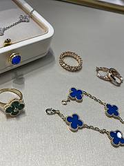 Fortok Van Cleef & Arpels Vintage Alhambra Bracelet Blue  - 5