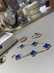 Fortok Van Cleef & Arpels Vintage Alhambra Bracelet Blue  - 4