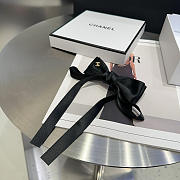 Fortok Chanel Bow Hairclip Black  - 2