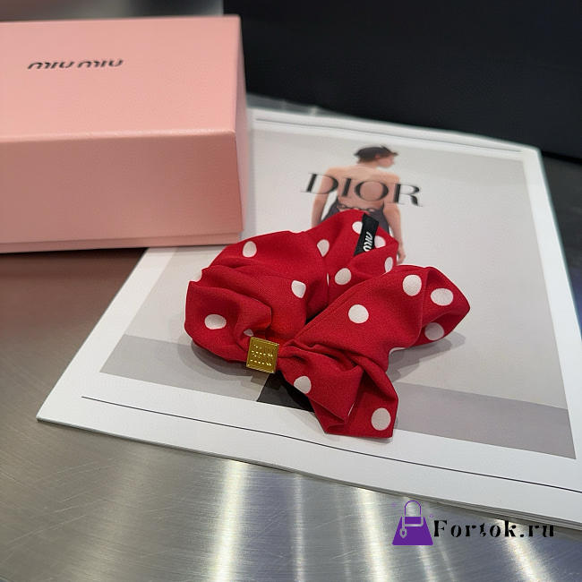 Fortok Miu Miu Hair Tie Red - 1