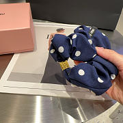 Fortok Miu Miu Hair Tie Navy - 3