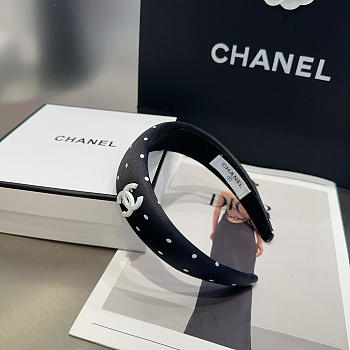 Fortok Chanel Headband CC Logo Black