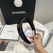 Fortok Chanel Headband CC Logo Black Gold Hardware - 5