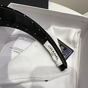 Fortok Chanel Headband CC Logo Black Gold Hardware - 3