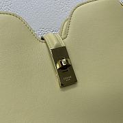Fortok Celine Small Camille 16 Soft Bag In Smooth Calfskin Leather Yellow 24.5 x 21.5 x 5 cm - 3