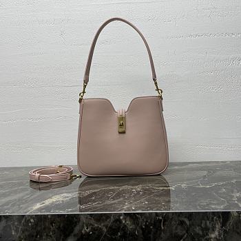 Fortok Celine Small Camille 16 Soft Bag In Smooth Calfskin Leather Pink 24.5 x 21.5 x 5 cm